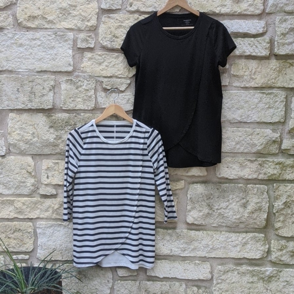 Two motherhood maternity nursing tops